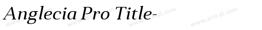 Anglecia Pro Title字体转换